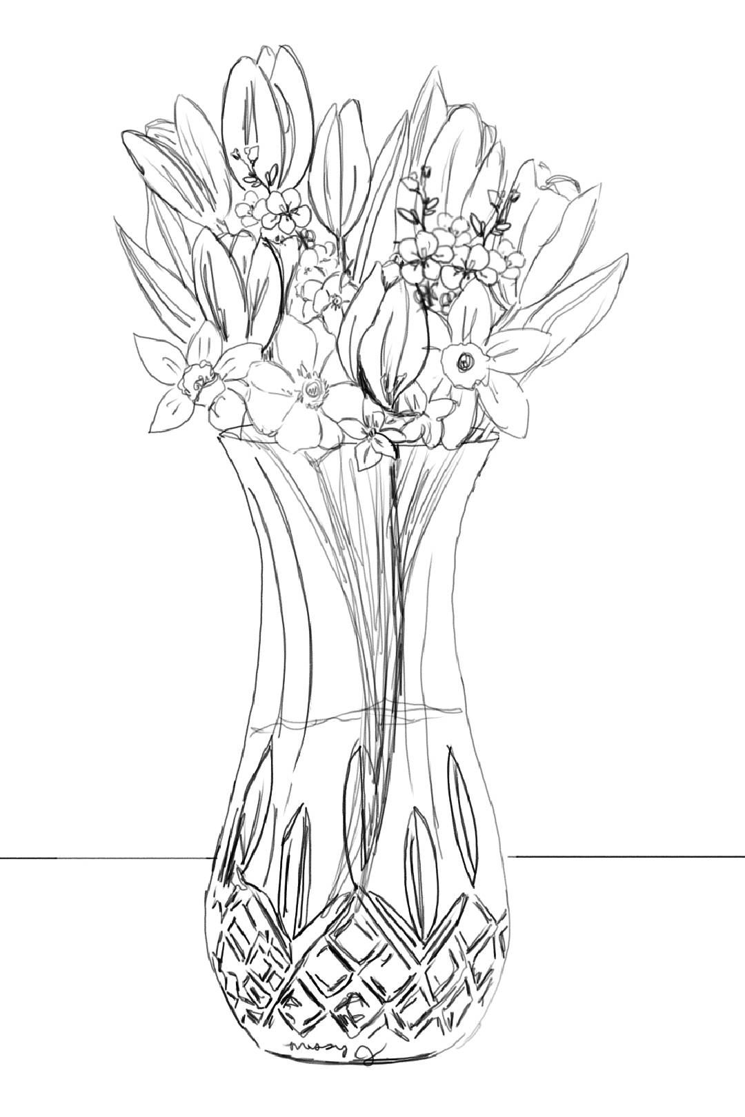 Vase Of Flowers Sketch By MissyJS On DeviantArt vase-of-flowers-sketch-by-missyjs-on-deviantart