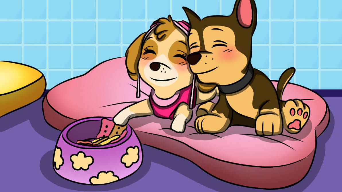Chase x Skye are Enjoying Netflix - Paw Patrol Art by biuchoco on DeviantArt Chase X Skye Are Enjoying Netflix - Paw Patrol Art By Biuchoco On Deviantart