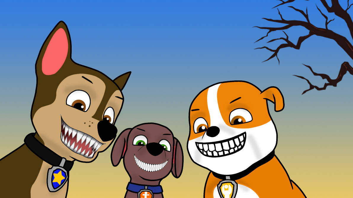 Paw Patrol Chase and Pups VS Marshall by biuchoco on DeviantArt