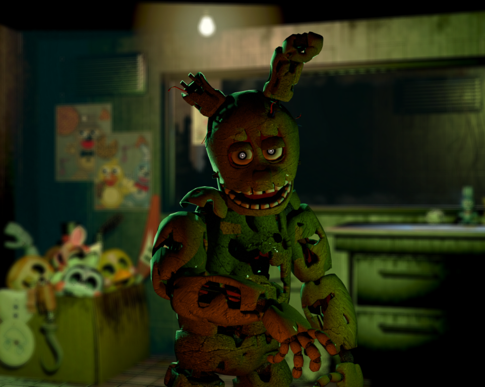 Springtrap Running (FNAF) Everything Animations Springtrap V1 Office by SolorList on ...
