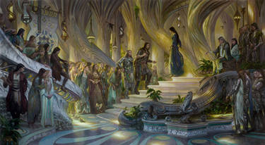 Beren and Luthien in the Court of Thingol + Melian