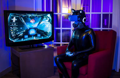 The Latex Drone Becomes a Gamer by Arctic--Revolution