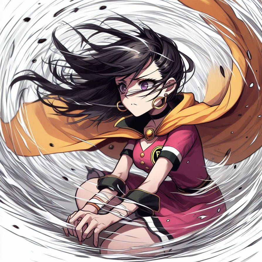 Windy girl controlling wind by Fumikagee on DeviantArt