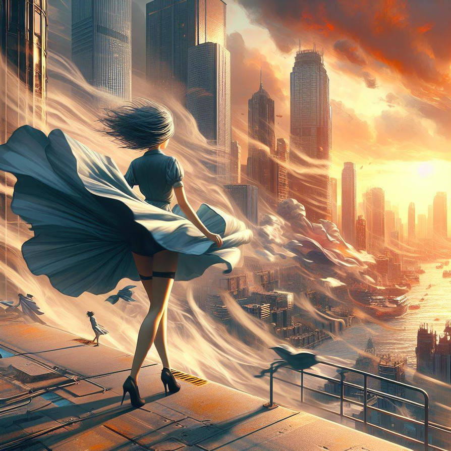 Windy Building Fall 2b standing on top of a windy building by Fumikagee on DeviantArt