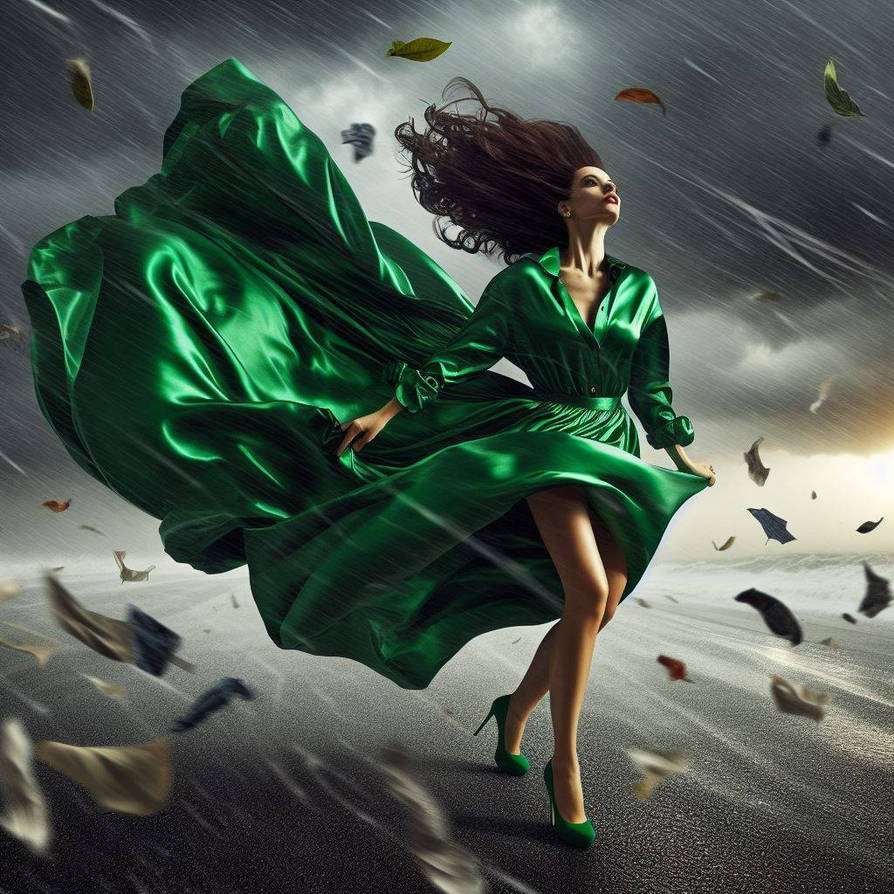 Windy satin dress windstorm windy dress by Fumikagee on DeviantArt