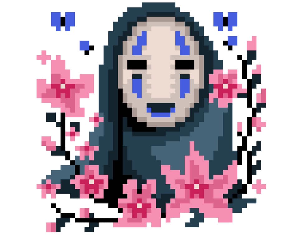 Spirited Away-No Face Pixel Art by LadyMountainDewDTK on DeviantArt