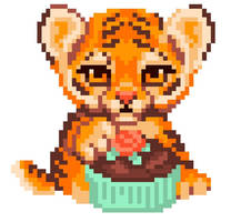 Year Of The Tiger Pixel Art