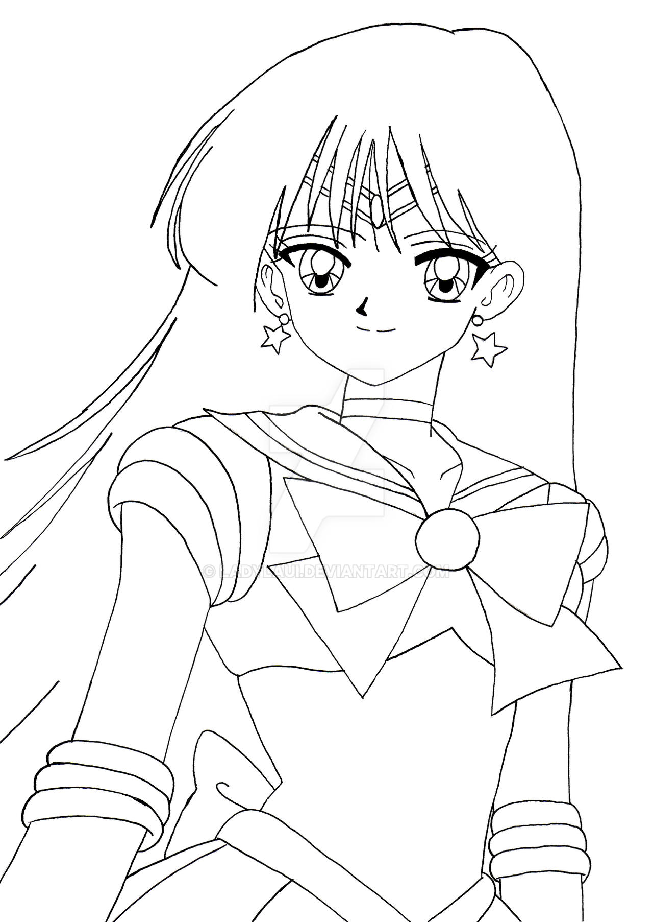 Lineart Sailor Mars first form