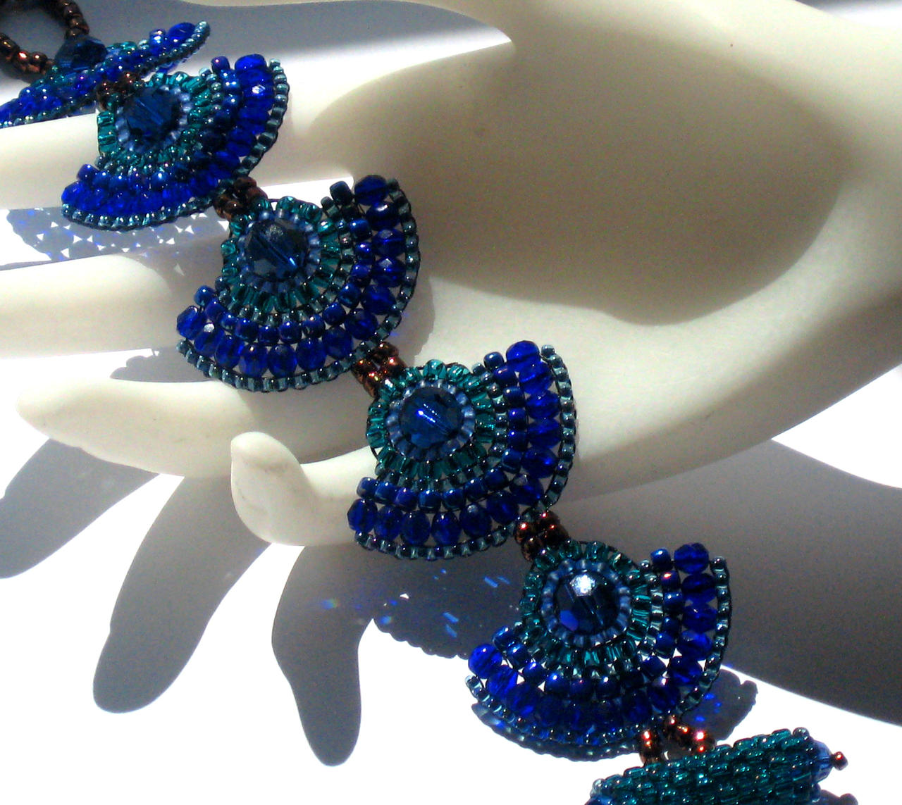 Peacock Bracelet in Jewel Tone