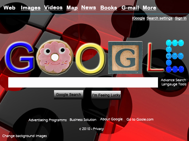 Google web page