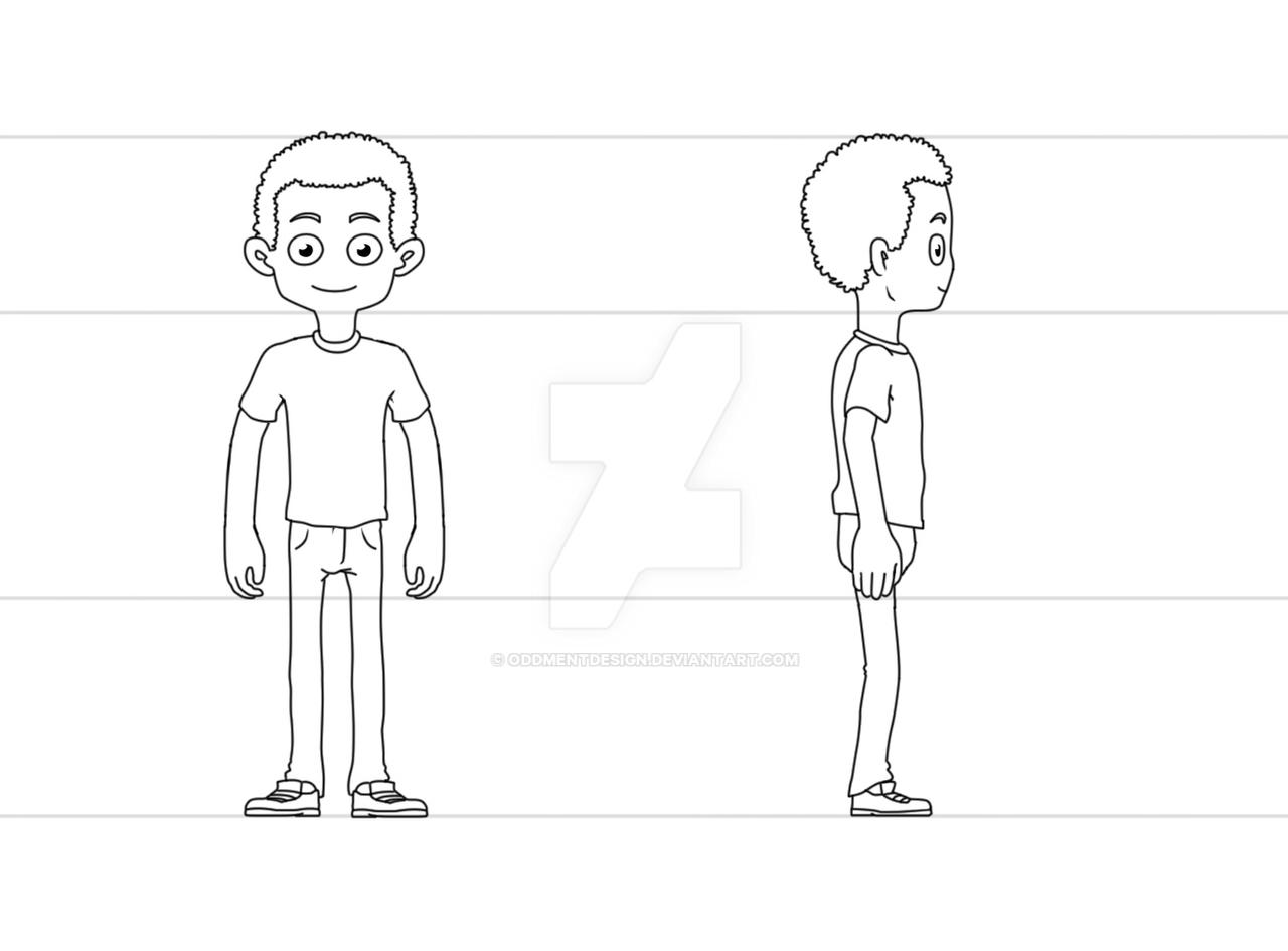 Cartoon Character Sheet (Front and Left) by OddmentDesign on DeviantArt