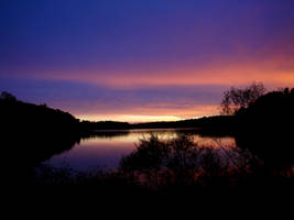 Reservoir sunset