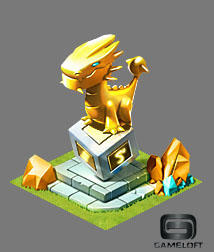 Golden dragon statue