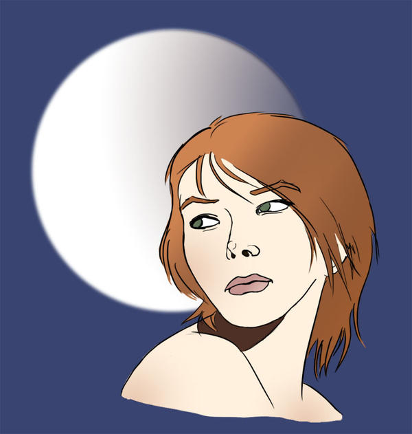 Jenny- Portrait and Moon