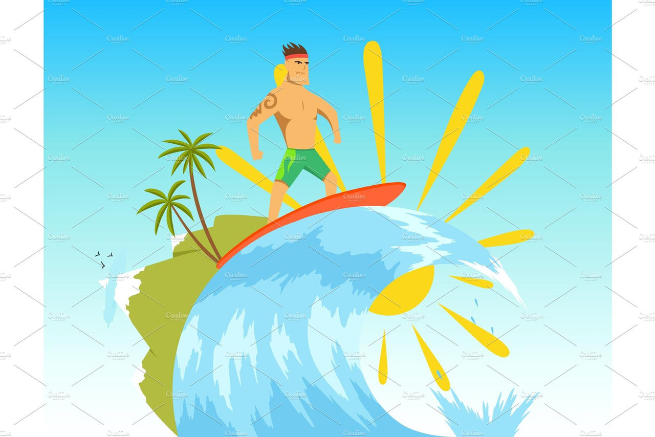 Surfer riding the wave. Vector by xutizese on DeviantArt