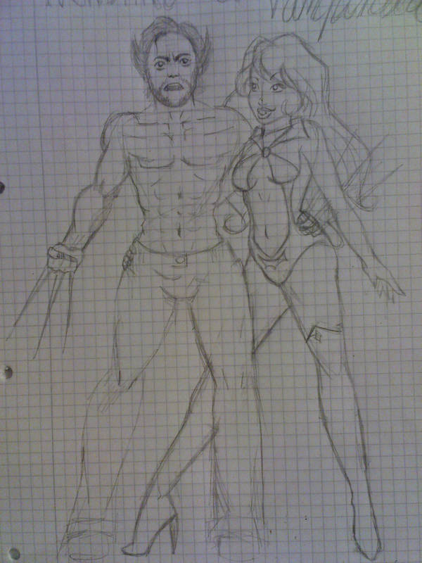 Wolverine Vampirella drawing by MalibuStacy91