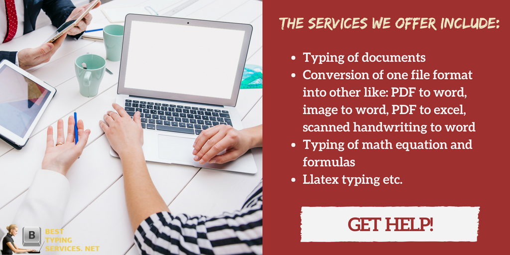 Professional Typing Services Rates Guide by BestTypingServices on