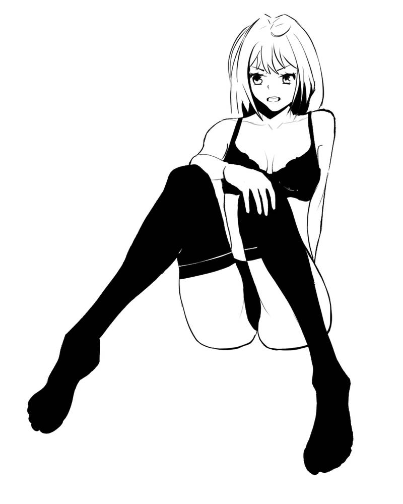 Anime Sitting Girl by BubuRau on DeviantArt