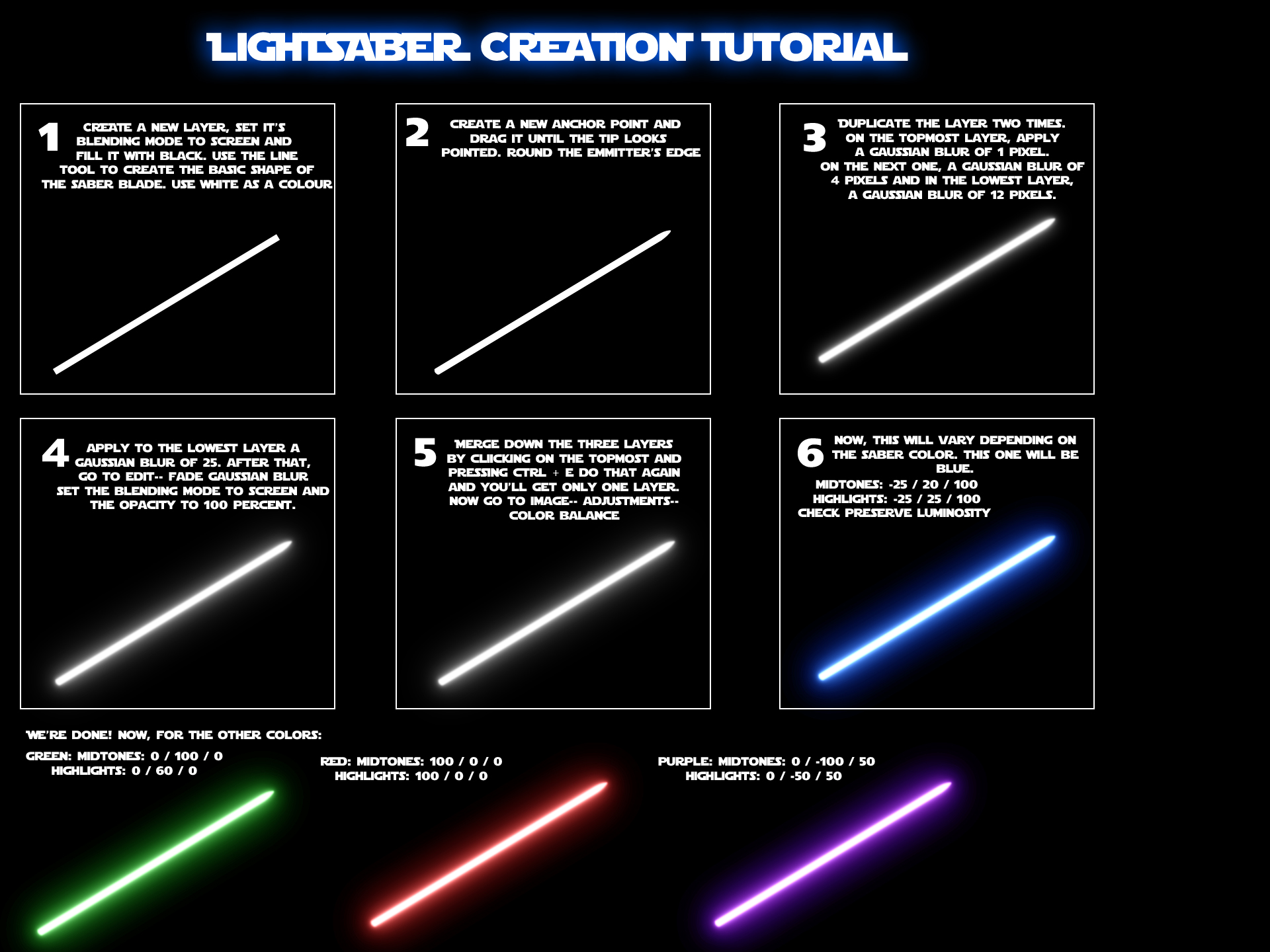 Lightsaber tutorial