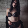 Black Coat and Lingerie