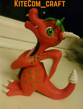 Strawberry dragon sculpture 