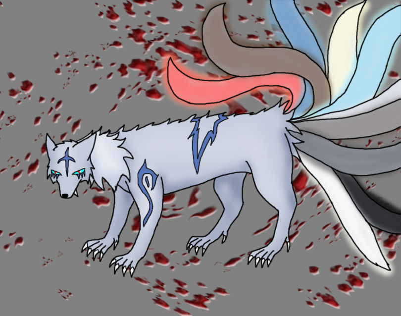 10 tailed elemental wolf by ShadowHeartX on DeviantArt