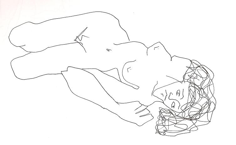 blind contour nude I.