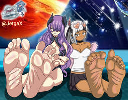 Eden zero lyra and holy feet soles commission 