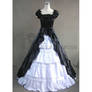 Black and White Gothic Victorian Dress