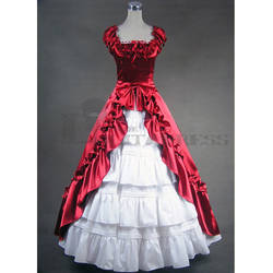 Red Gothic Victorian Dress