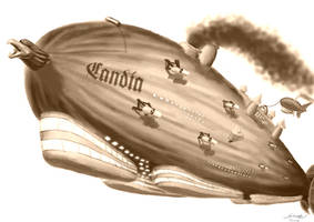 Steampunk Air Ship by Swizec2