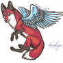 winged fox in color