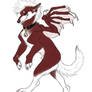 Adoptable winged wolf closed