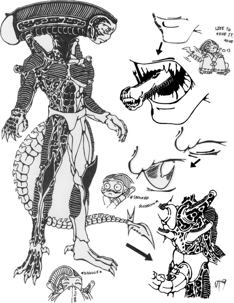 XenoSama Reference Sketches by Neotokyo9 on DeviantArt