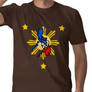 philippine map with 3 stars t-
