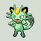 Green Meowth (Commission for Chewy-Meowth)