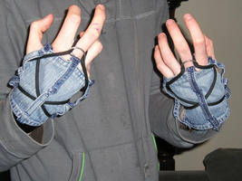 denim gloves