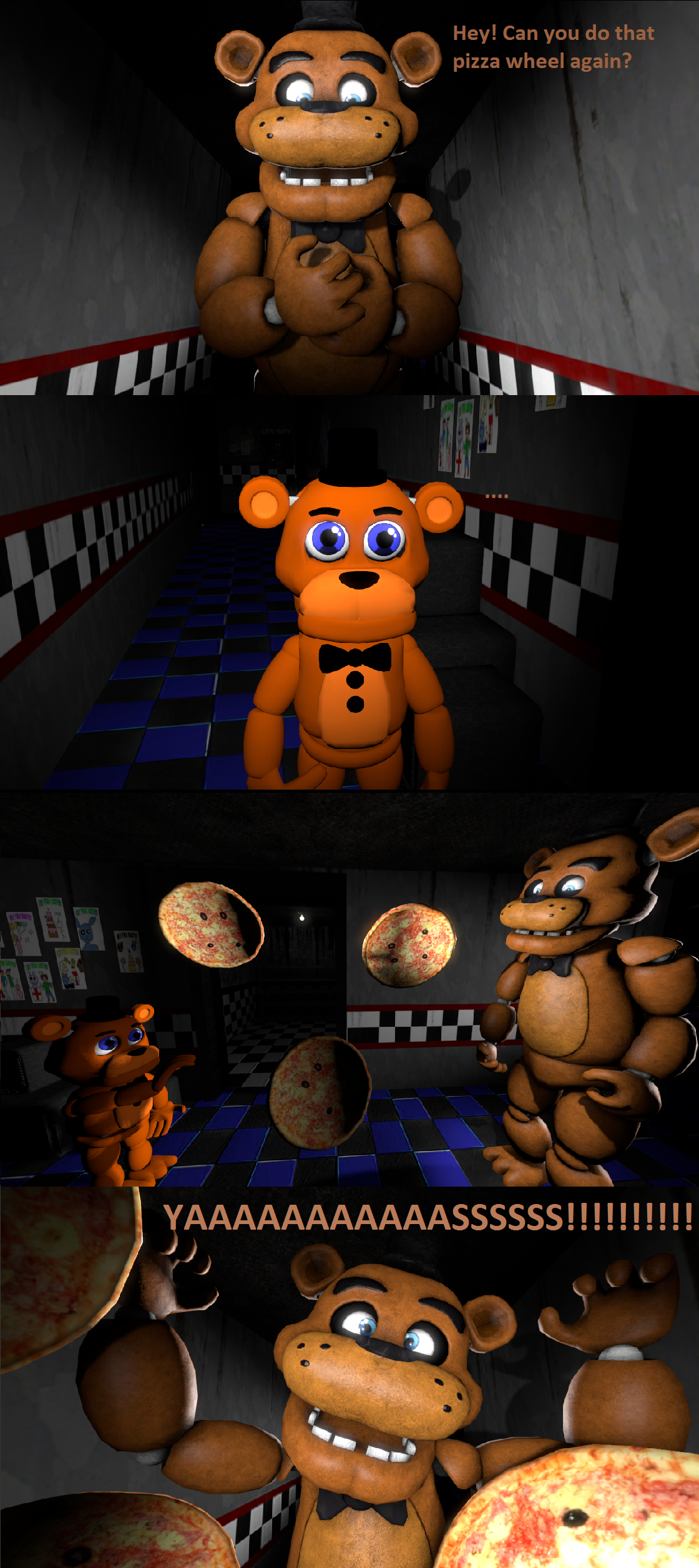 Freddy meets his Adventure self