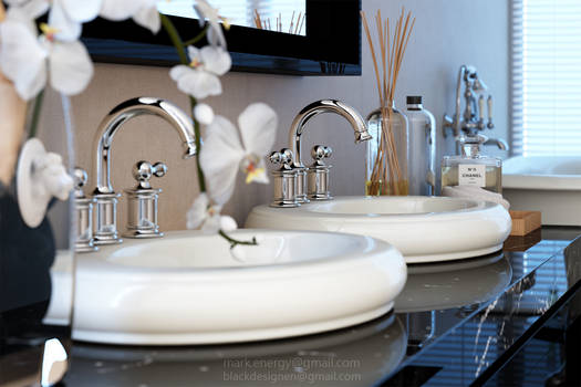 Classic Luxury Bathroom Washbasin Detail