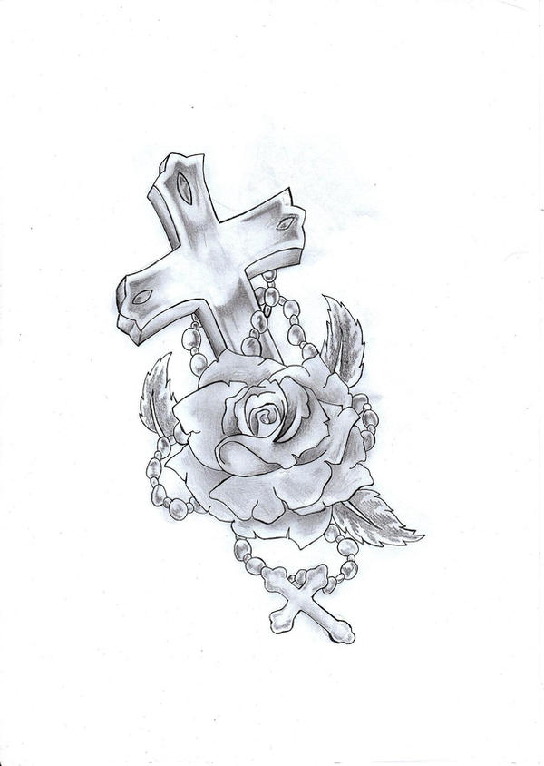 Cross-rose tattoo by Ryice on DeviantArt