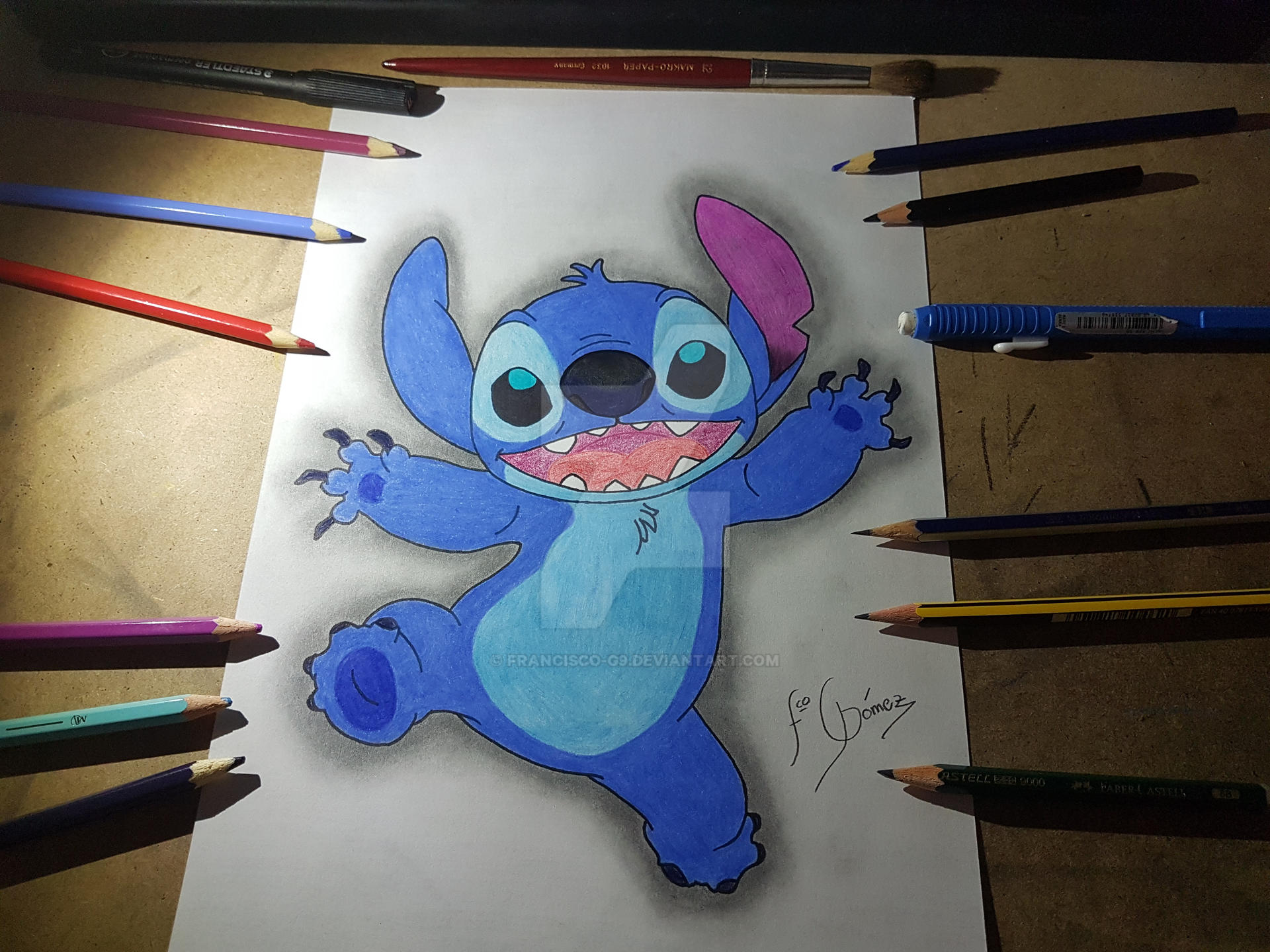 Dibujo de Stitch by Francisco-G9 on DeviantArt Dibujo de Stitch by Francisco-G9 on DeviantArt