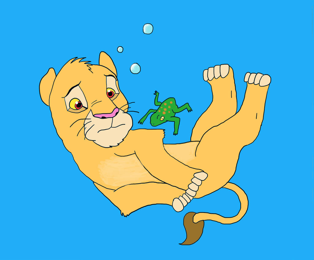 Simba Underwater by basenjiboy on DeviantArt