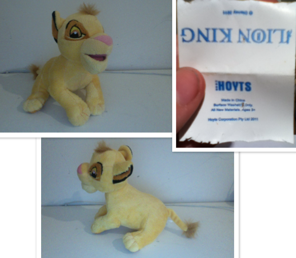 HOYTS Simba Plush **PLZ READ DESCRIPTION!**