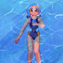 Aqua octoling swimmer (commissioned)