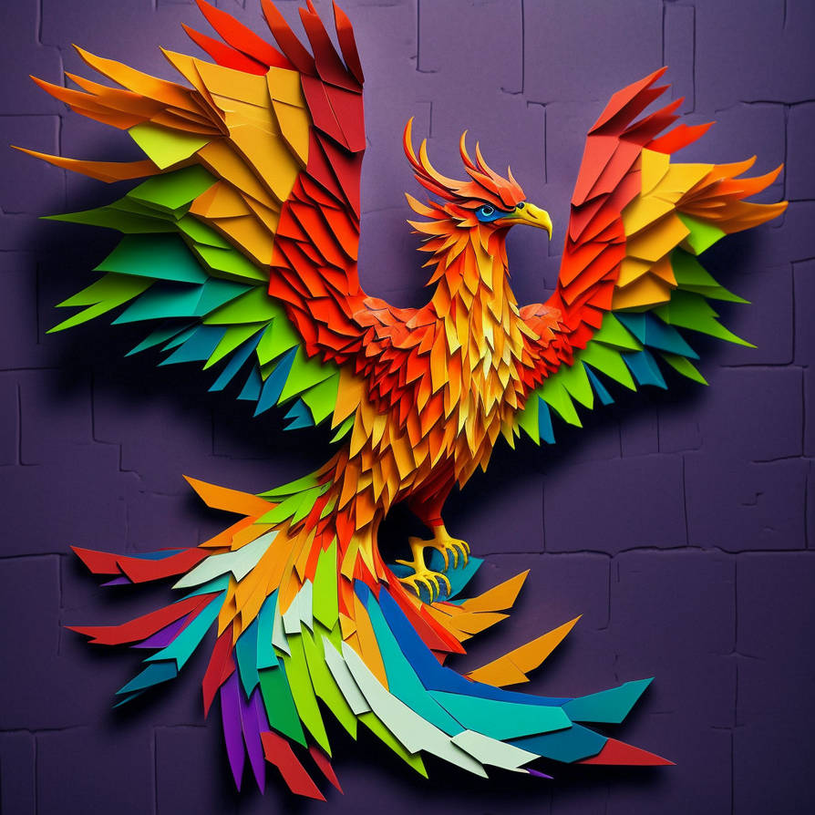 Origami Phoenix illusion by bravenor88 on DeviantArt