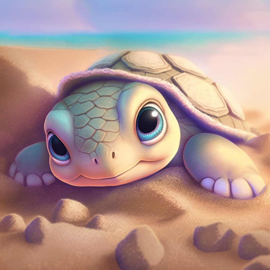 Aff Turtle Cute Baby Turtle Cartoon