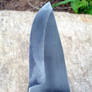hunting knife with hardening line