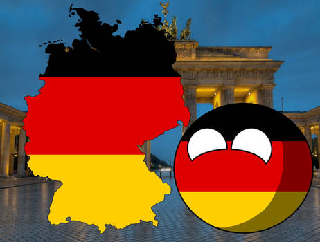 Germany Flagmap (With Germany Countryball)