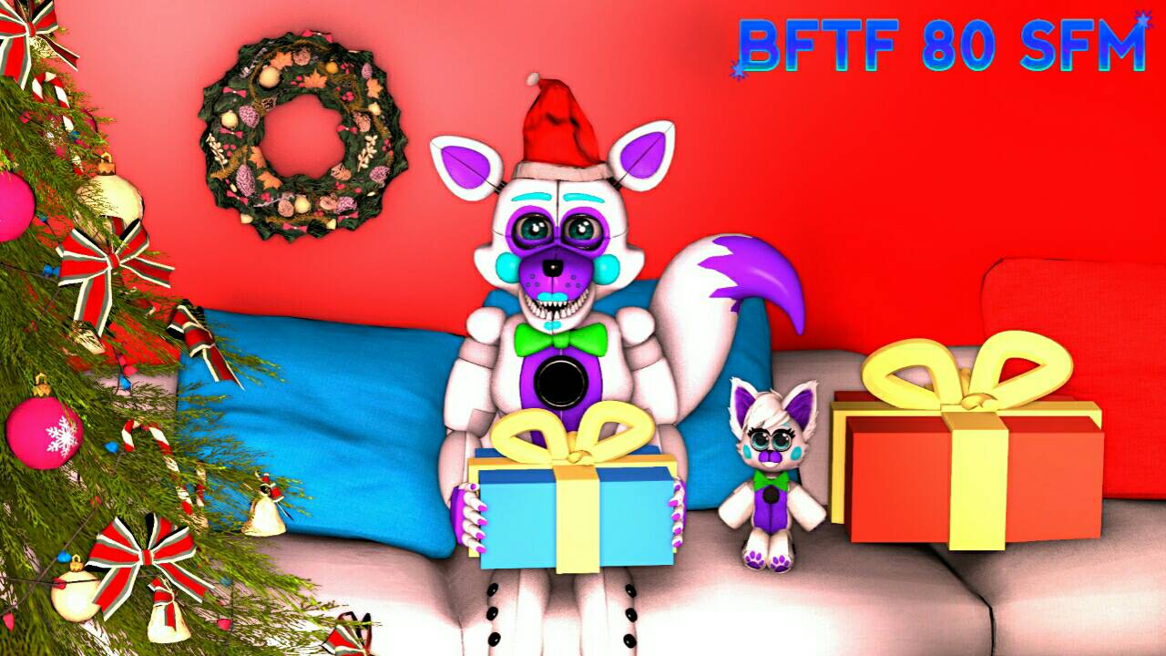 Baby Foxy Christmas - A happy Christmas at Freddy Fazbear's Pizzeria [FNAF  SFM] animation 