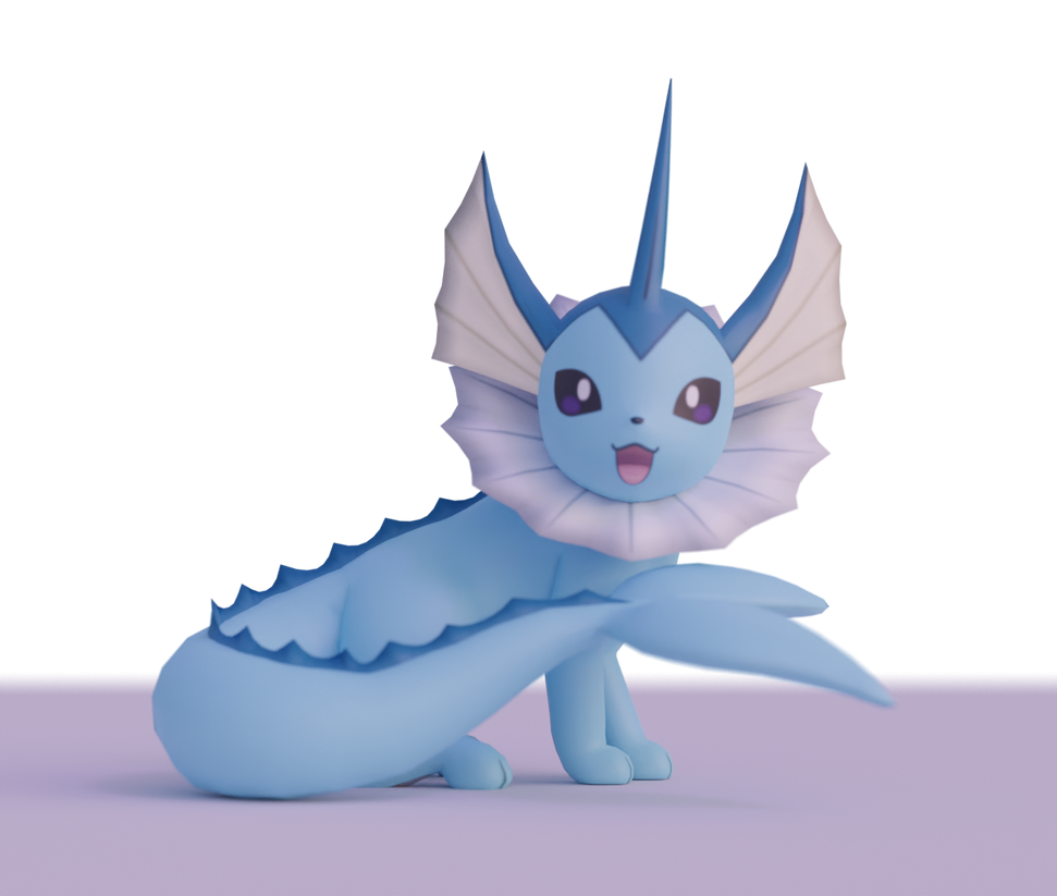Vaporeon Render (No SSS) (I mean Subsurface scater by SkyPJVerse on ...